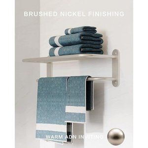 Double Towel Rack 24" Bathroom Towel Rack Towel Bar Brushed Nickel Stainless Ste